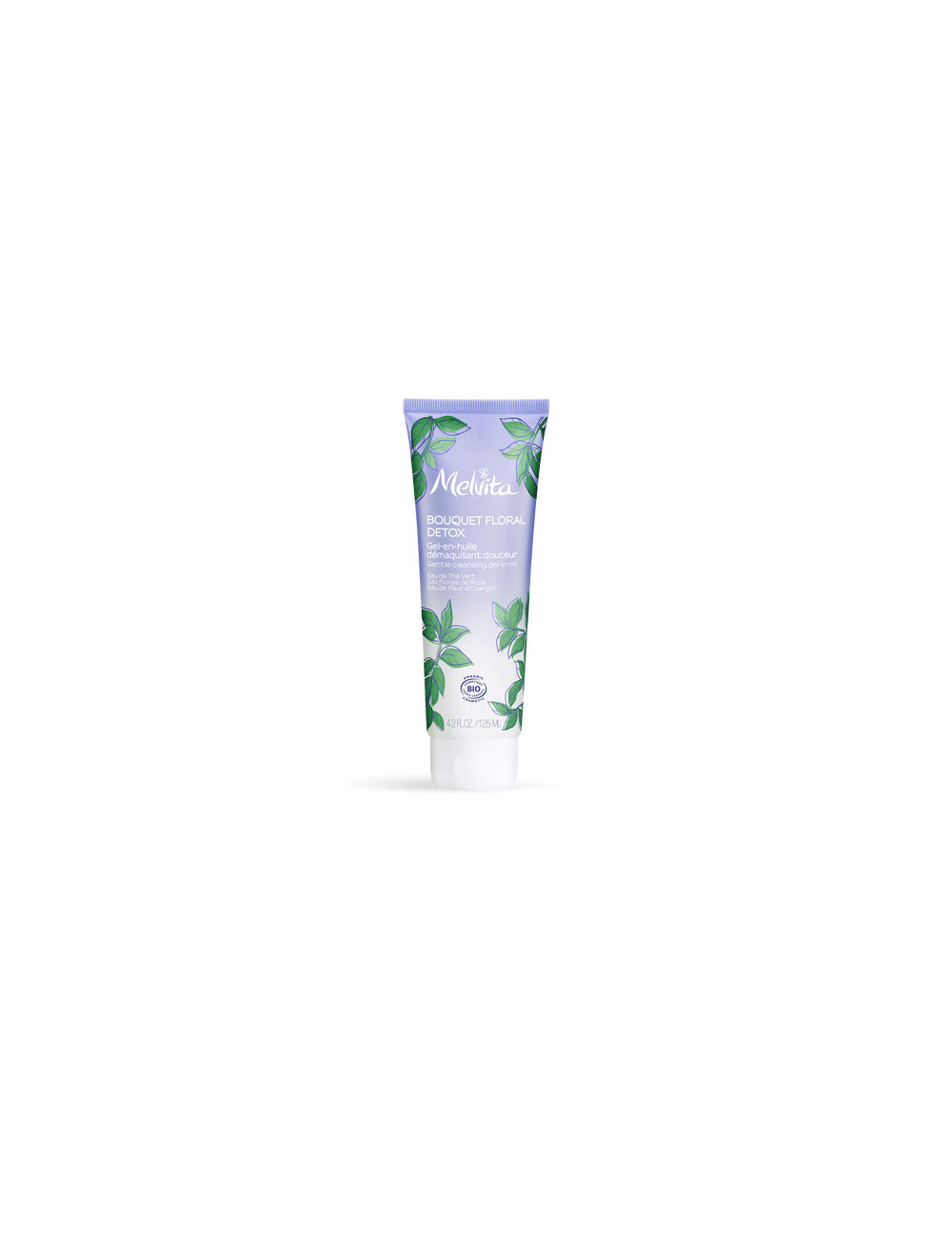 Gel en huile démaquillant douceur bio bouquet floral detox Melvita